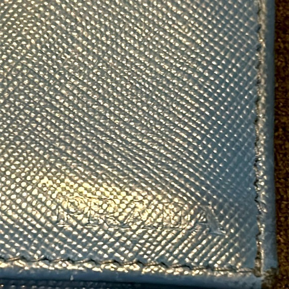 Certified Prada Saffino Leather Authentic Blue Vertical Card Holder 4x3 - Picture 4 of 11